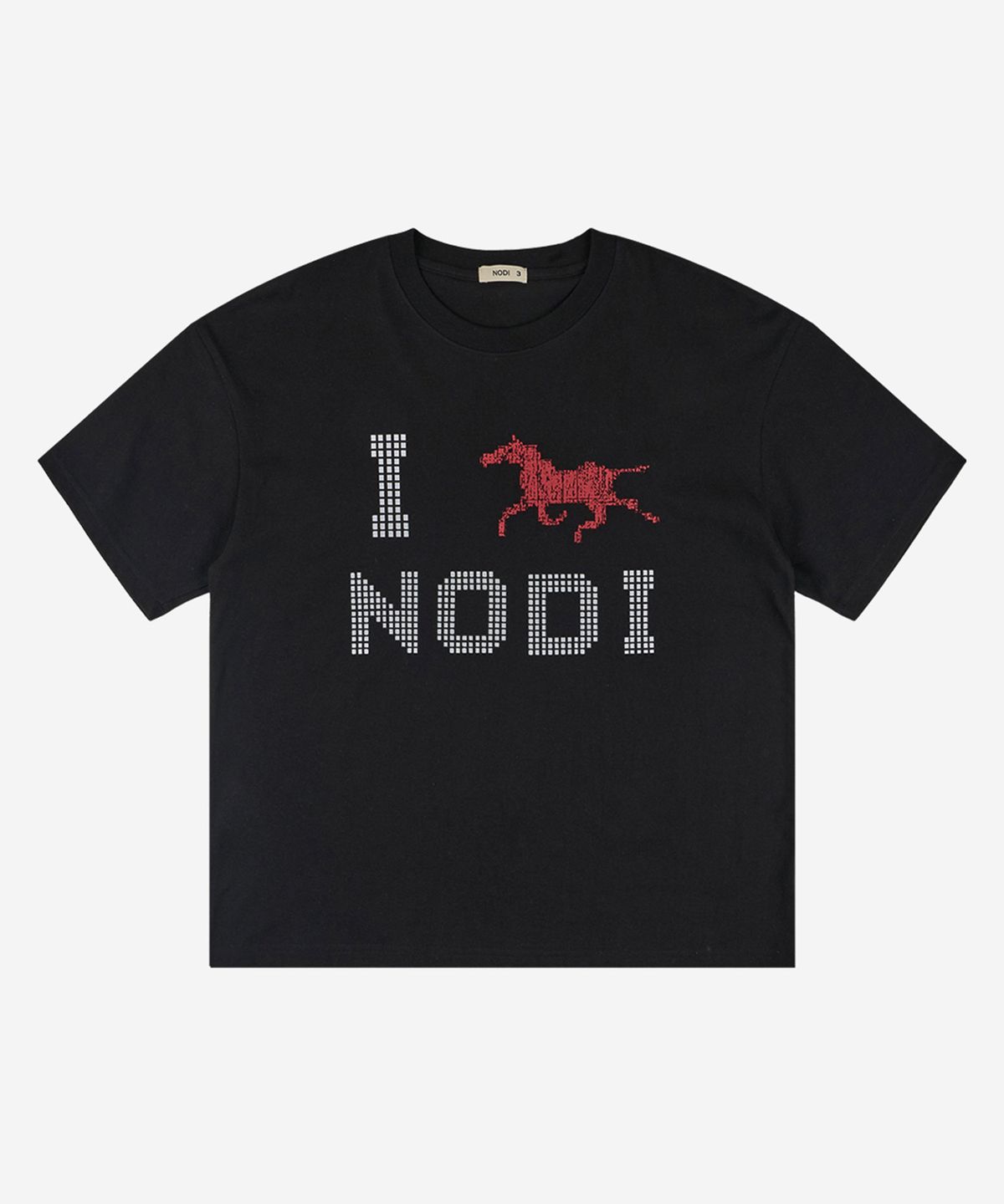 노디(NODI) System Error Horse crop Tee black