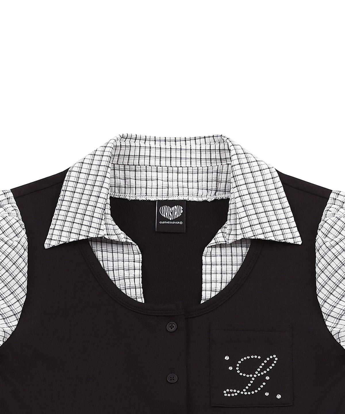 러브이즈트루(LUVISTRUE) SY LAYERED BLOUSE(BLACK)