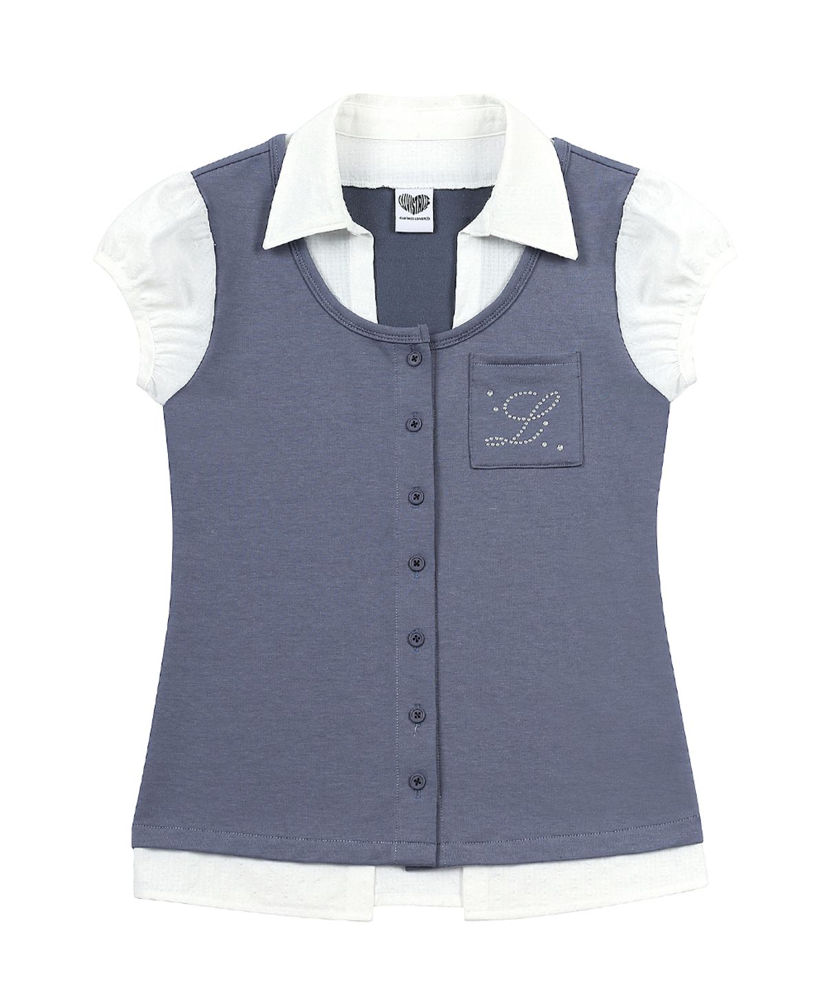 러브이즈트루(LUVISTRUE) SY LAYERED BLOUSE(BLUE)