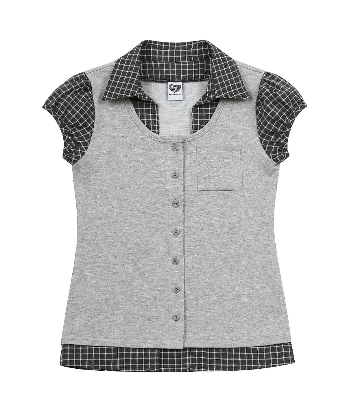 러브이즈트루(LUVISTRUE) SY LAYERED BLOUSE(GRAY)