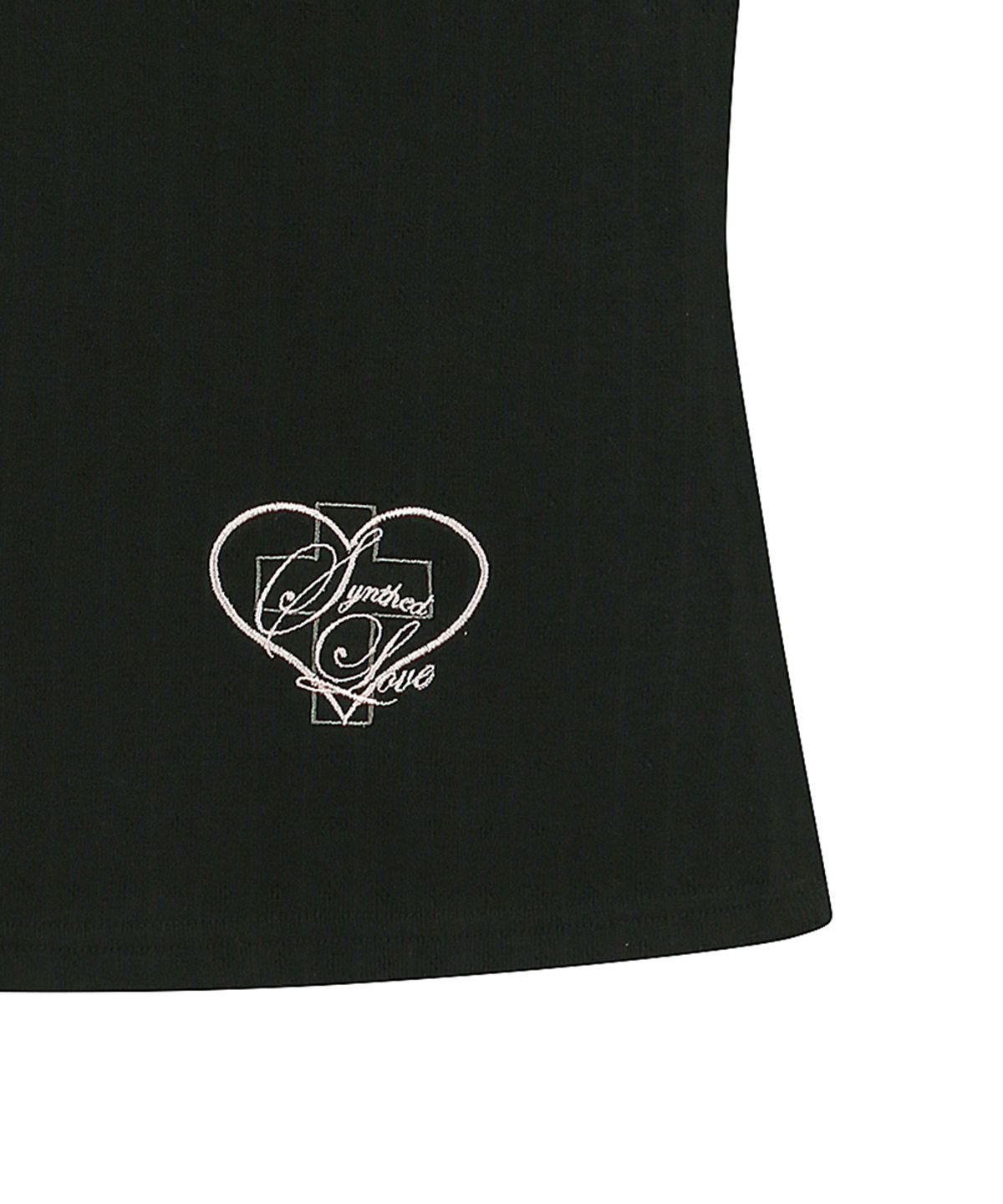 러브이즈트루(LUVISTRUE) SY PUNCHING CAP SLEEVE TEE(BLACK)