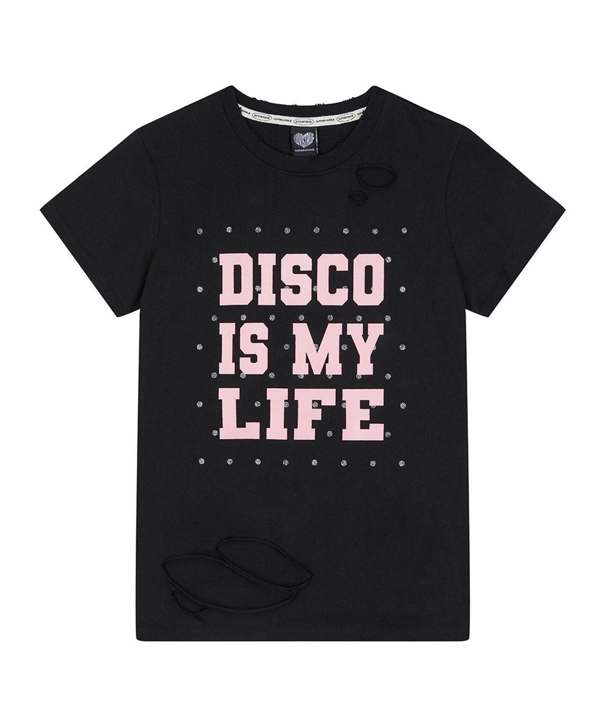 러브이즈트루(LUVISTRUE) SY DISCO DAMAGE TEE(BLACK)