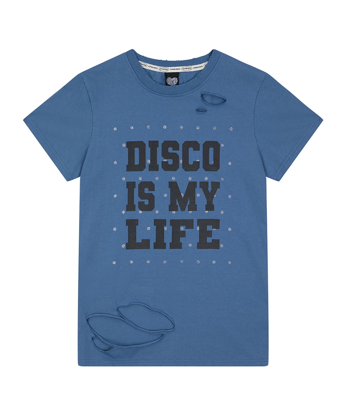 러브이즈트루(LUVISTRUE) SY DISCO DAMAGE TEE(VINTAGE BLUE)