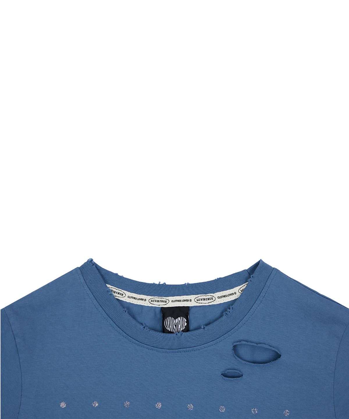 러브이즈트루(LUVISTRUE) SY DISCO DAMAGE TEE(VINTAGE BLUE)