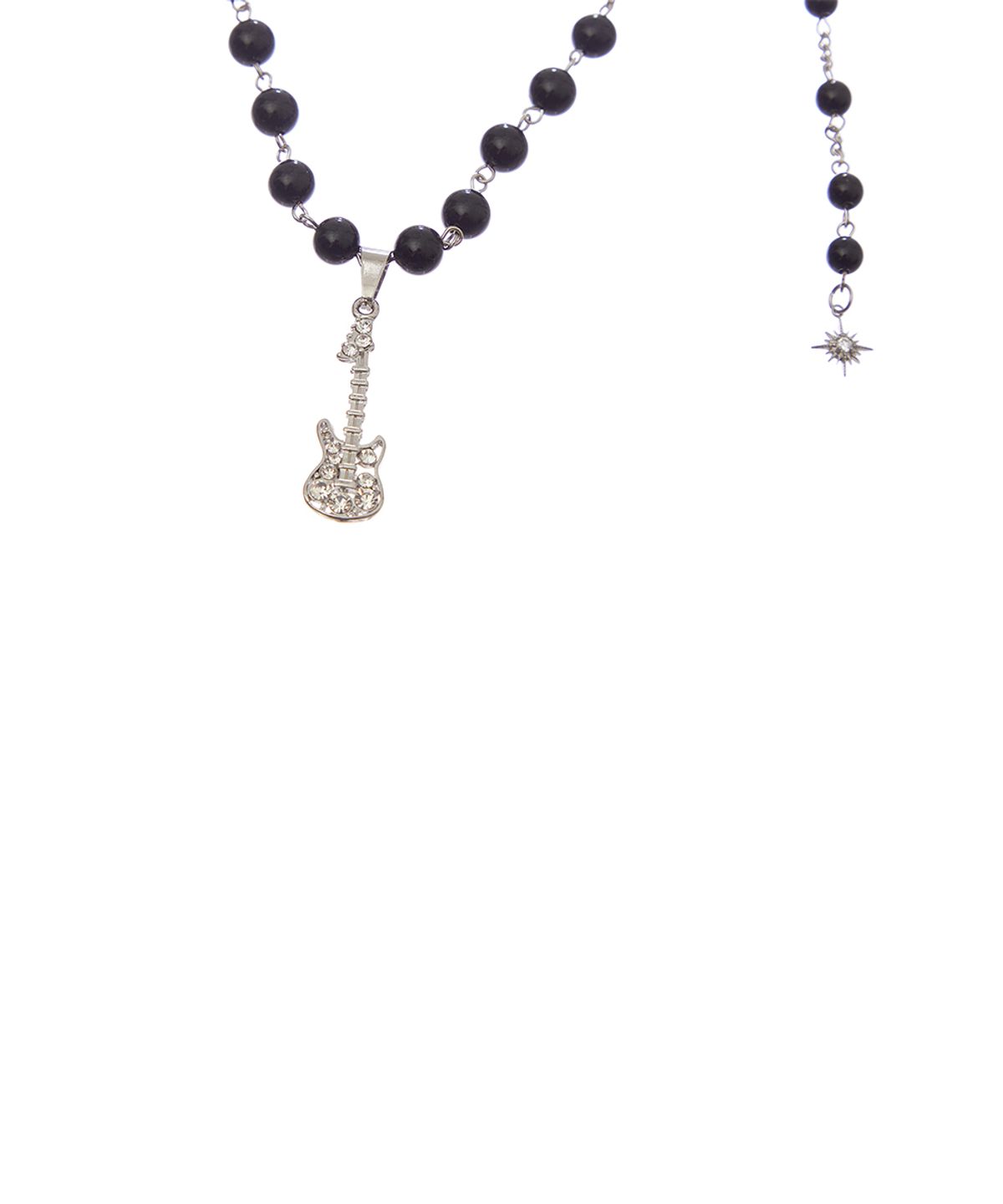 러브이즈트루(LUVISTRUE) SY GUITAR LAYERED NECKLACE(BLACK)