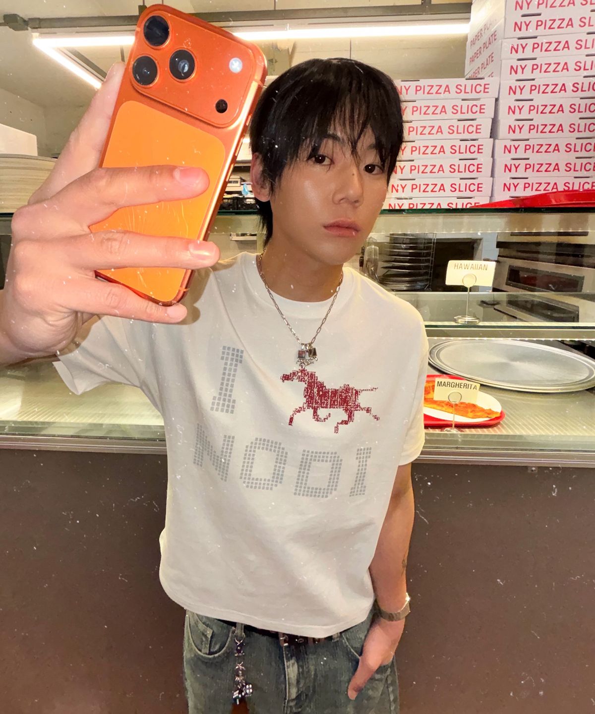 노디(NODI) System Error Horse crop Tee ivory