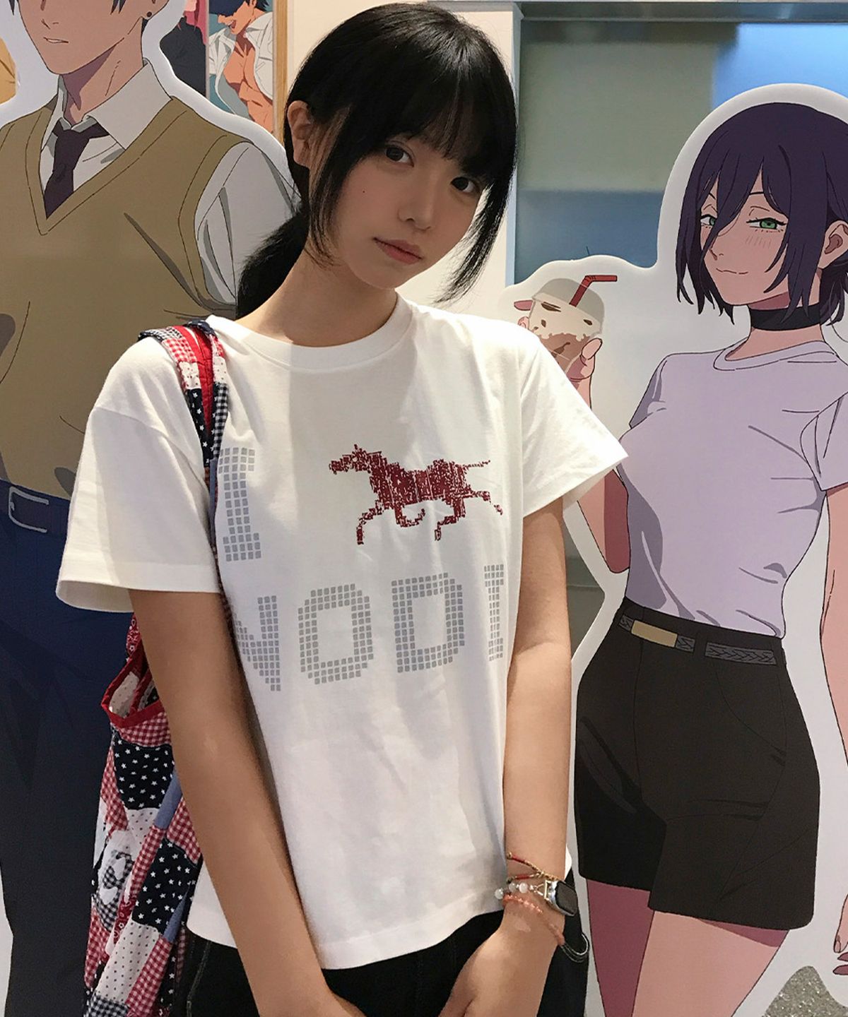 노디(NODI) System Error Horse crop Tee ivory