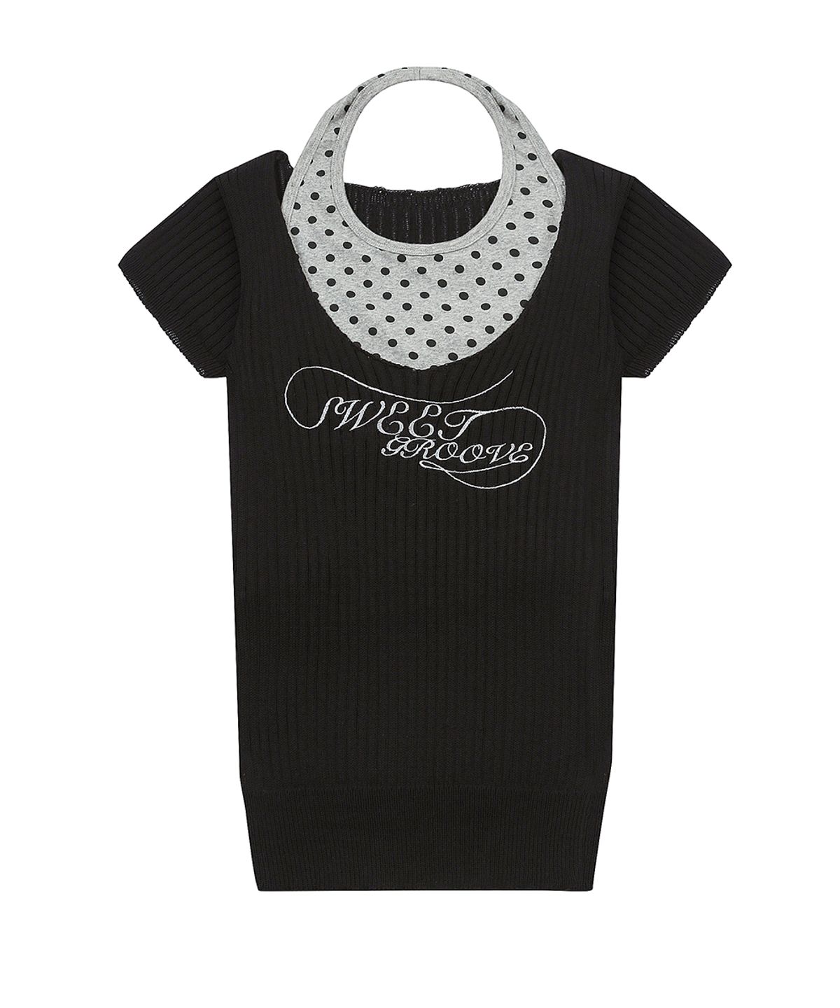 러브이즈트루(LUVISTRUE) SY LAYERED V-NECK KNIT SET(BLACK)