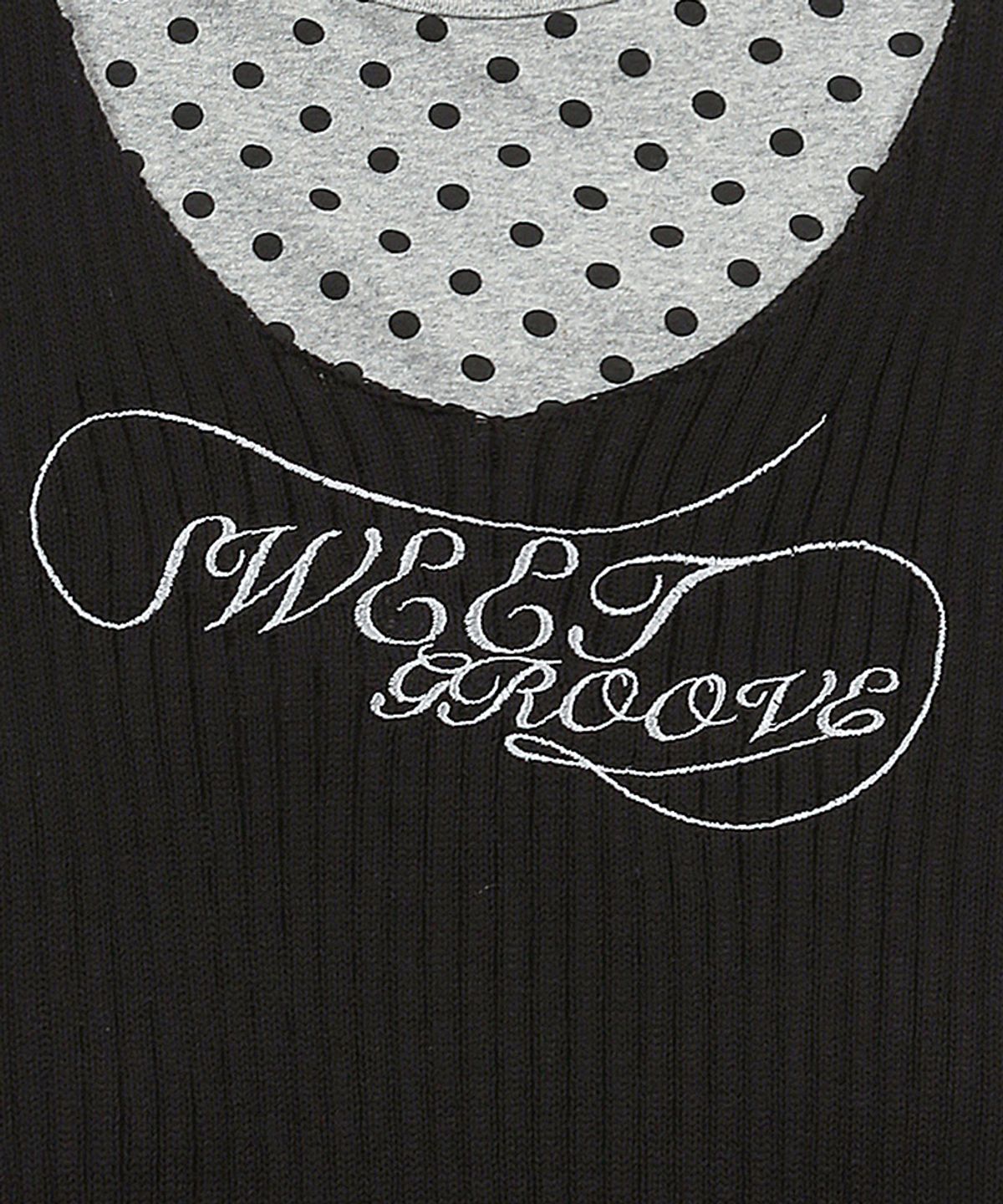 러브이즈트루(LUVISTRUE) SY LAYERED V-NECK KNIT SET(BLACK)