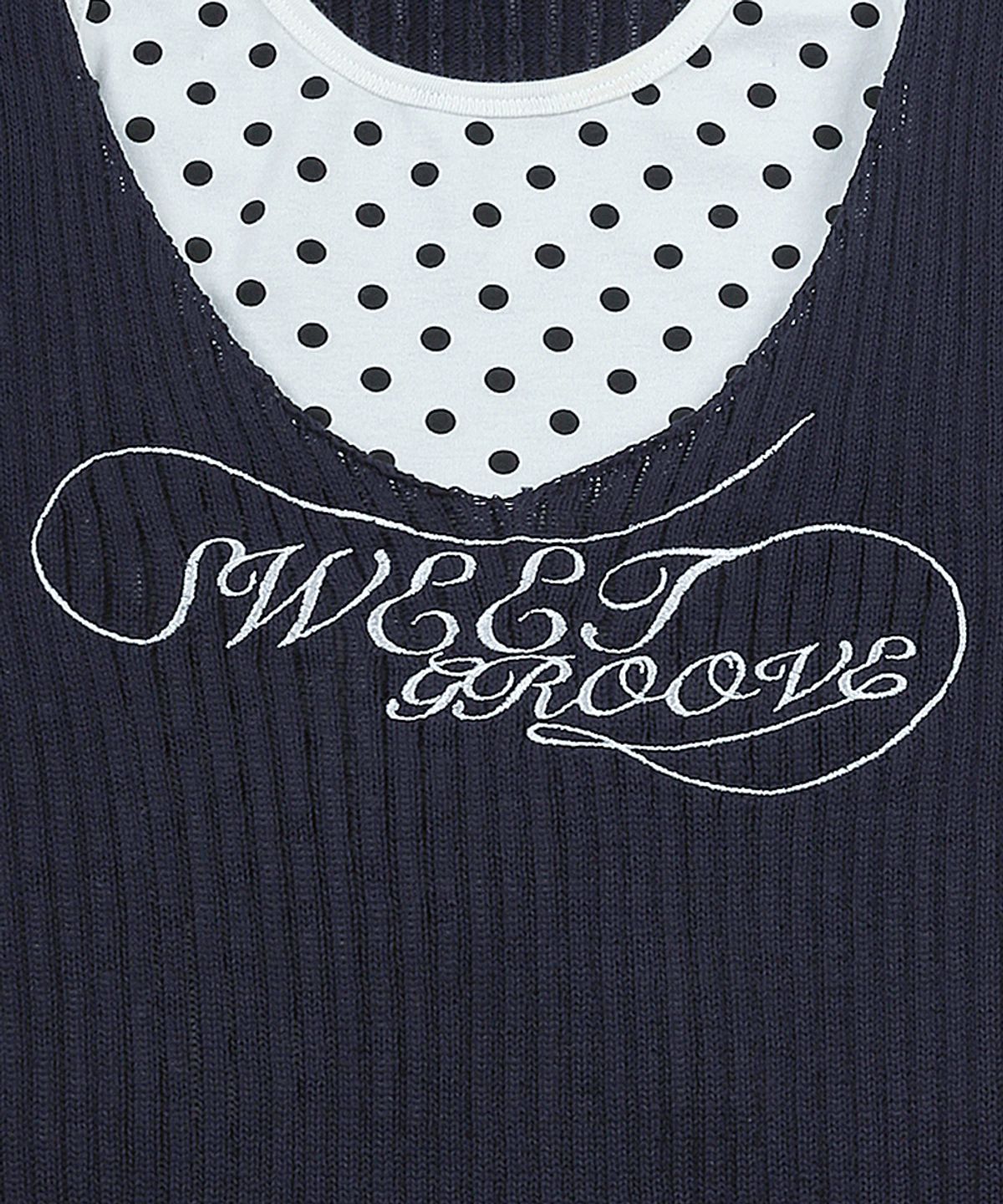 러브이즈트루(LUVISTRUE) SY LAYERED V-NECK KNIT SET(NAVY)