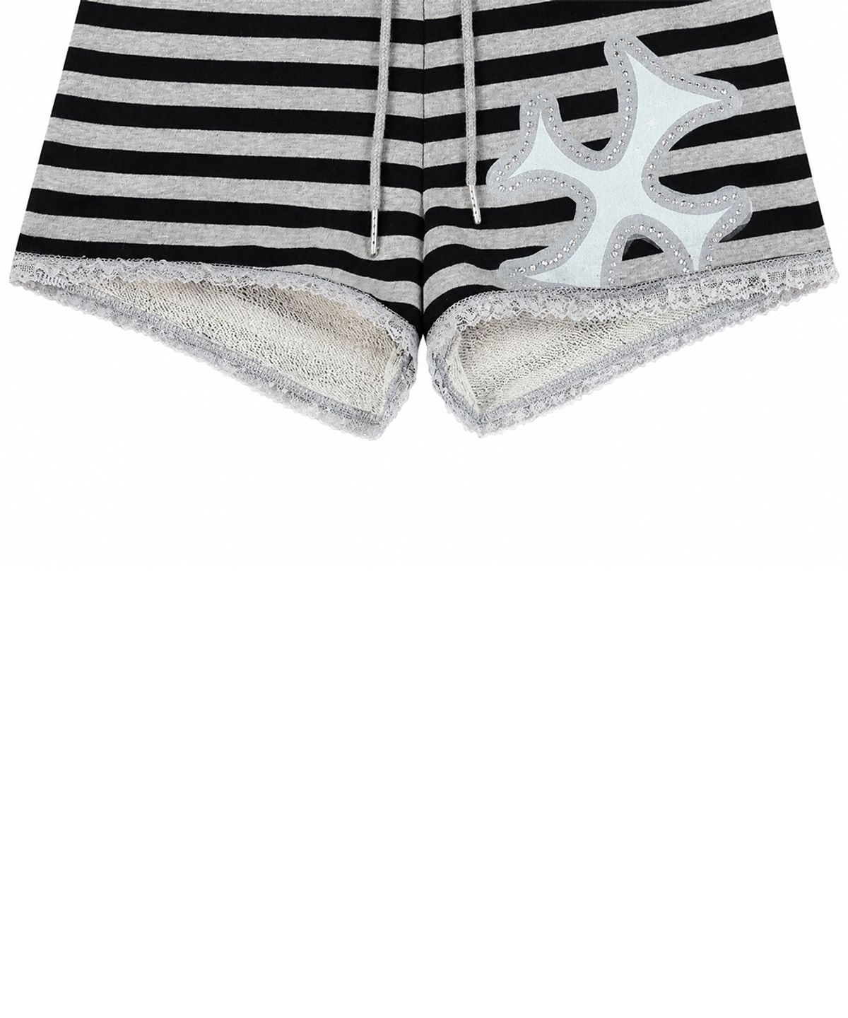 러브이즈트루(LUVISTRUE) SY LACE STRIPE SHORTS(GRAY)