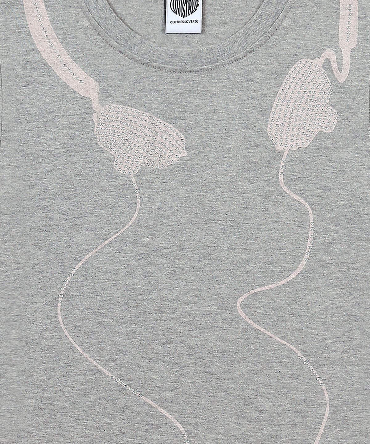 러브이즈트루(LUVISTRUE) SY HEADSET GRAPHIC TEE(GRAY)
