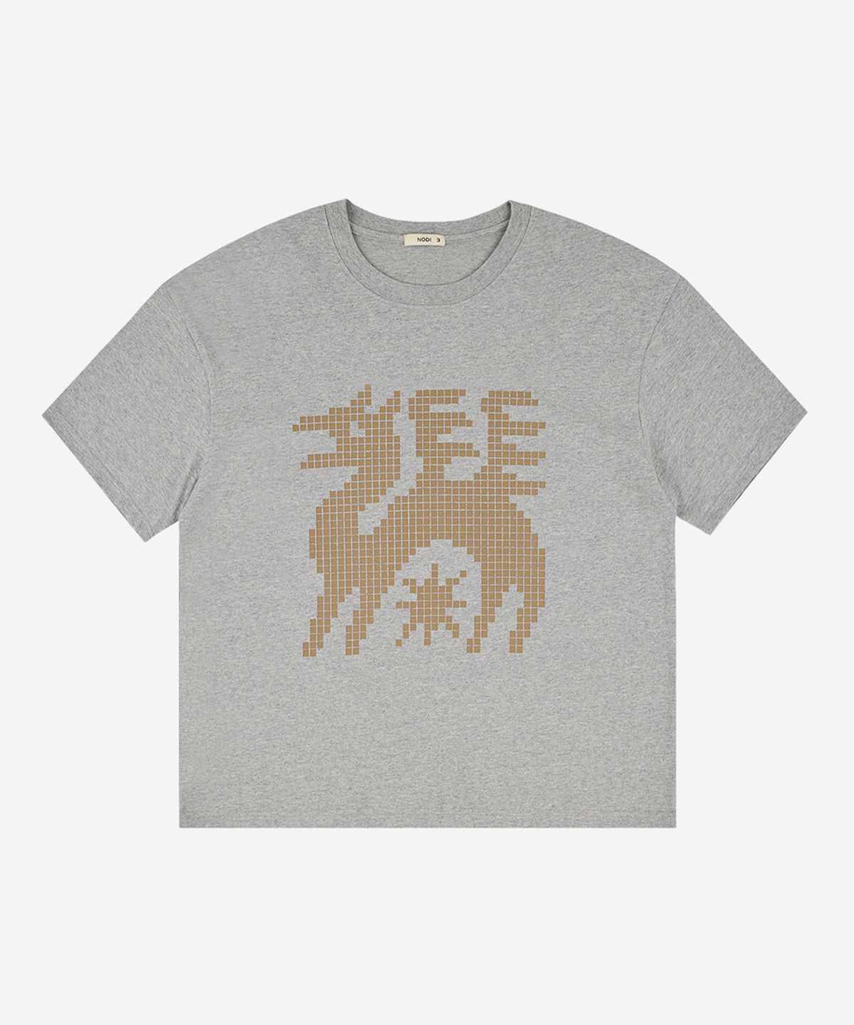 노디(NODI) Final Boss Dragon crop Tee melange gray