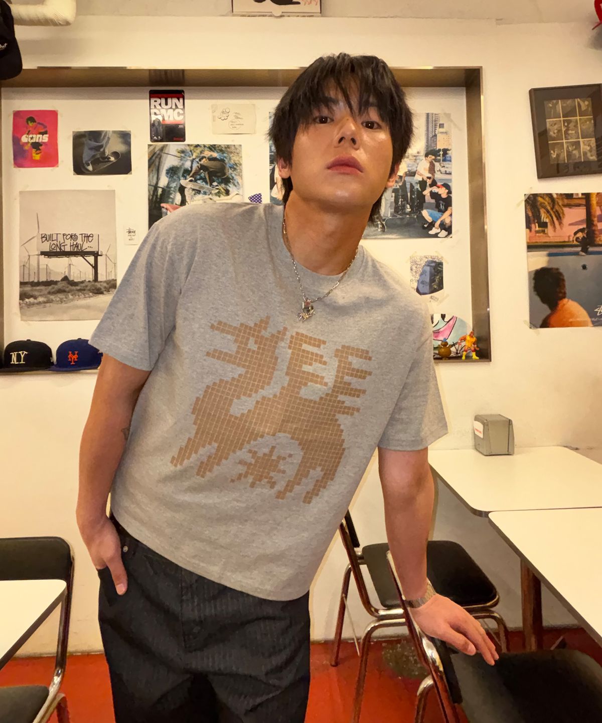 노디(NODI) Final Boss Dragon crop Tee ivory