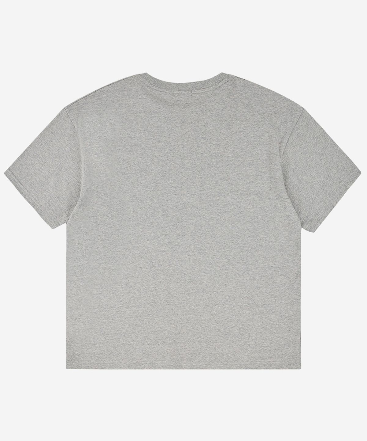 노디(NODI) Trouble Skull Dept crop Tee melange gray