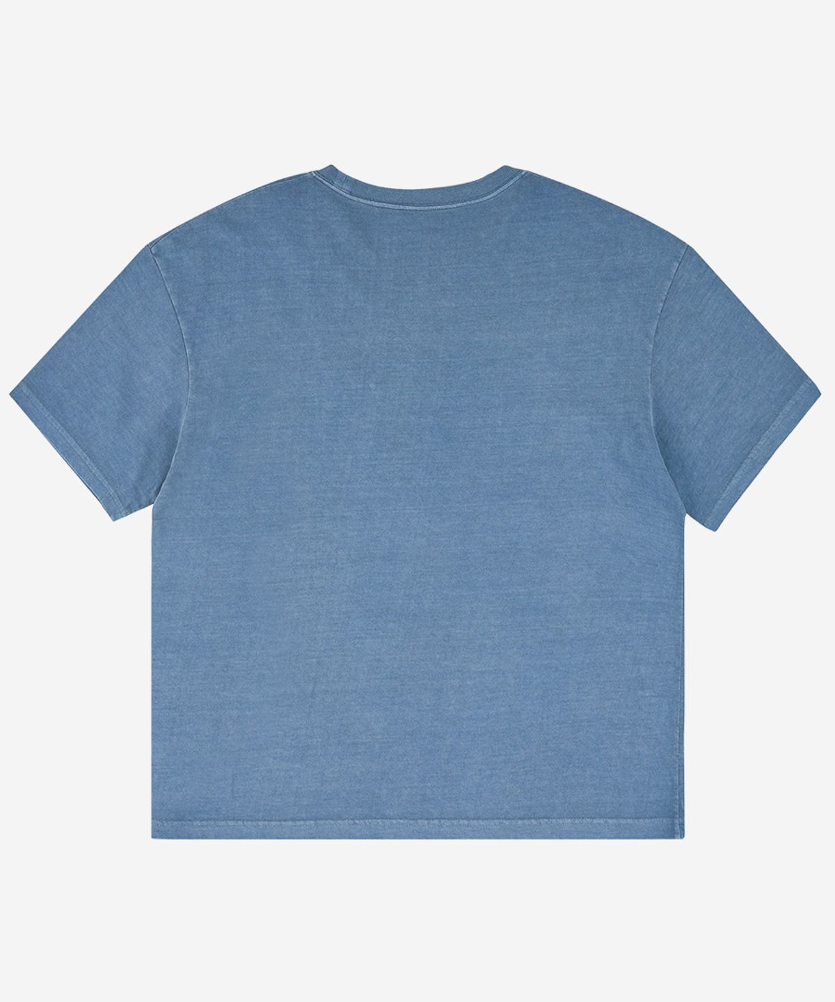 노디(NODI) Trouble Skull Dept pigment crop Tee light navy