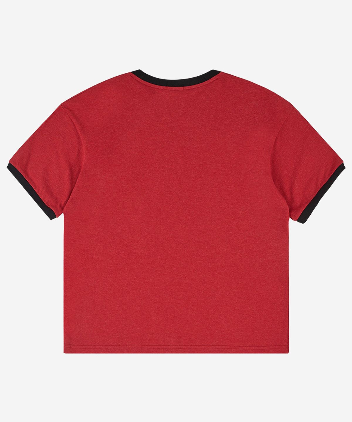 노디(NODI) Lucky Dead Horse Ringer crop Tee wine red