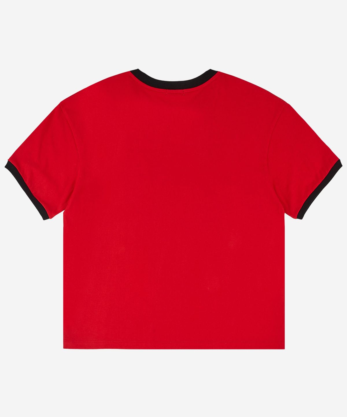 노디(NODI) Dual Horse Emblem Ringer crop Tee red