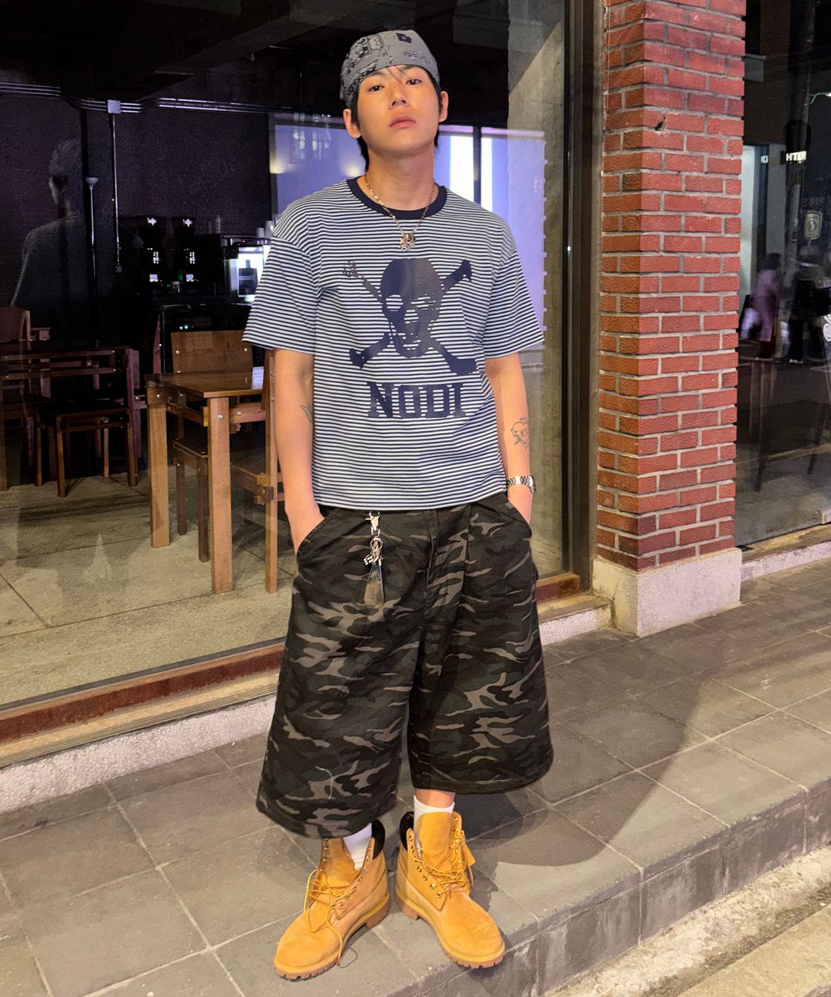 노디(NODI) Dead Sound Society camo Bermuda Pants