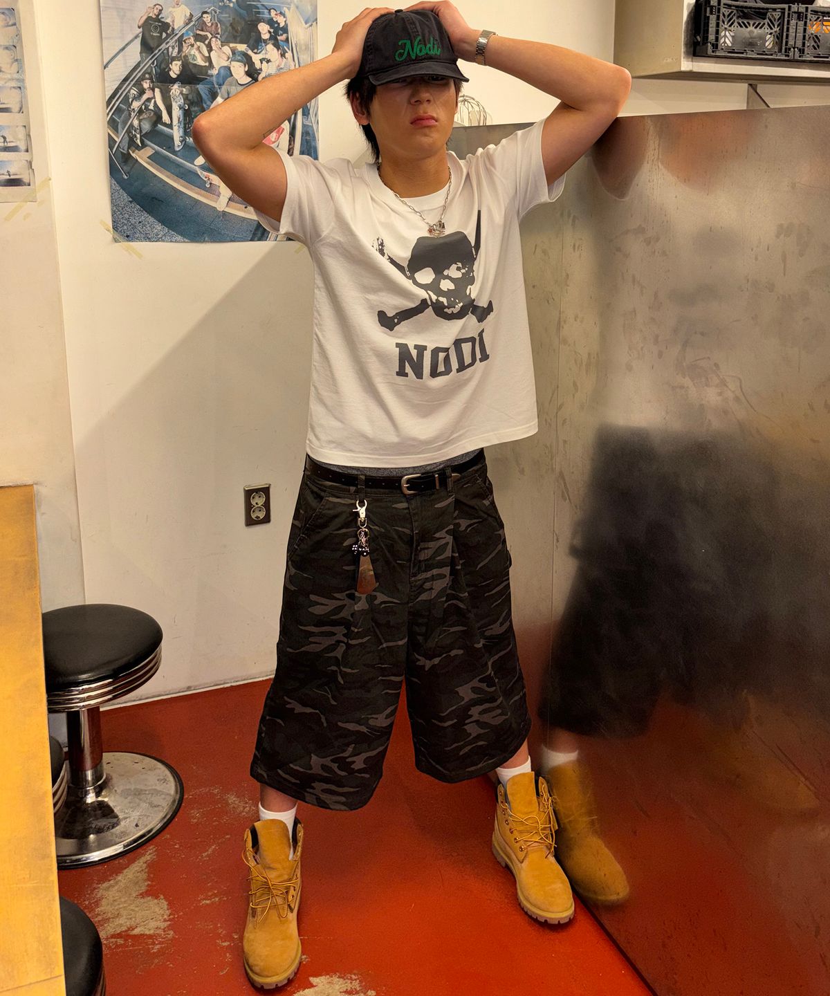 노디(NODI) Dead Sound Society camo Bermuda Pants