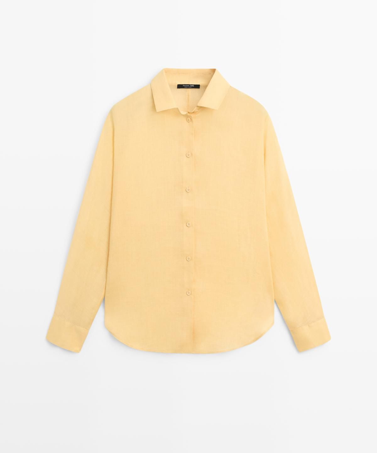 마시모두띠(MASSIMO DUTTI) 100% 라미 플루이드 셔츠