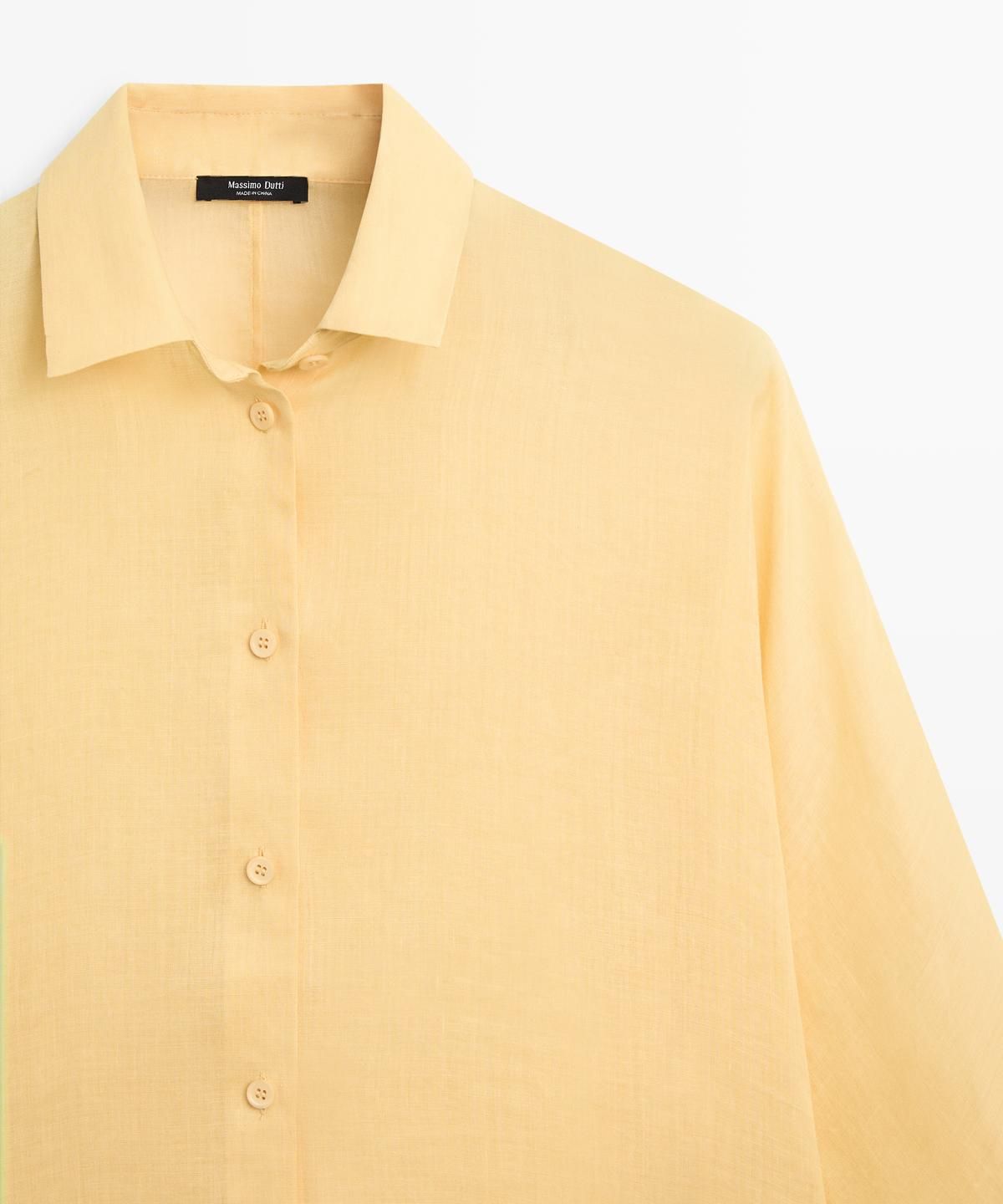 마시모두띠(MASSIMO DUTTI) 100% 라미 플루이드 셔츠