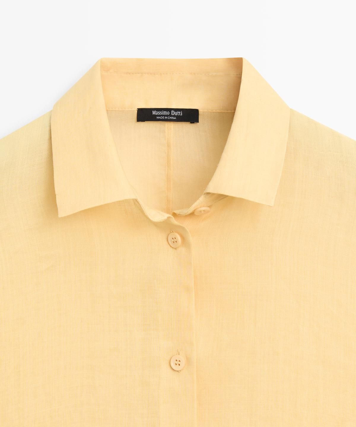 마시모두띠(MASSIMO DUTTI) 100% 라미 플루이드 셔츠