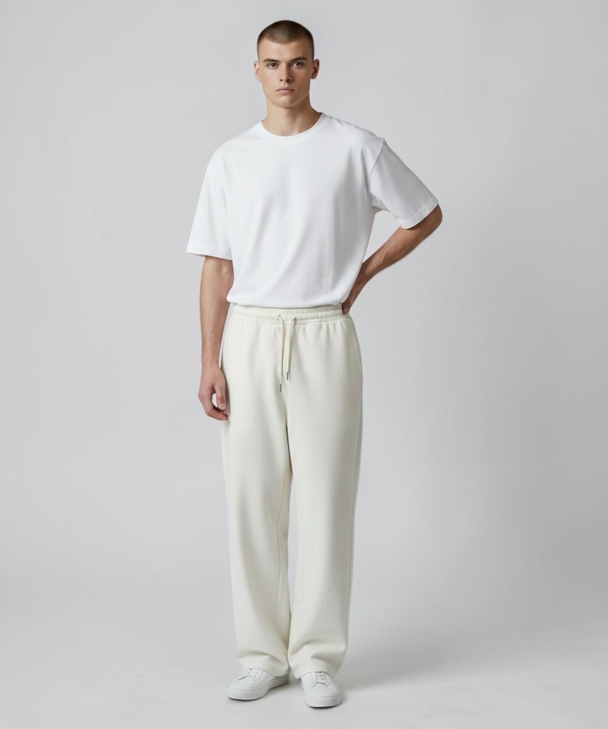 본슬리피(BORN SLIPPY) Soft Linen Relaxed Wide Pants (Ivory)
