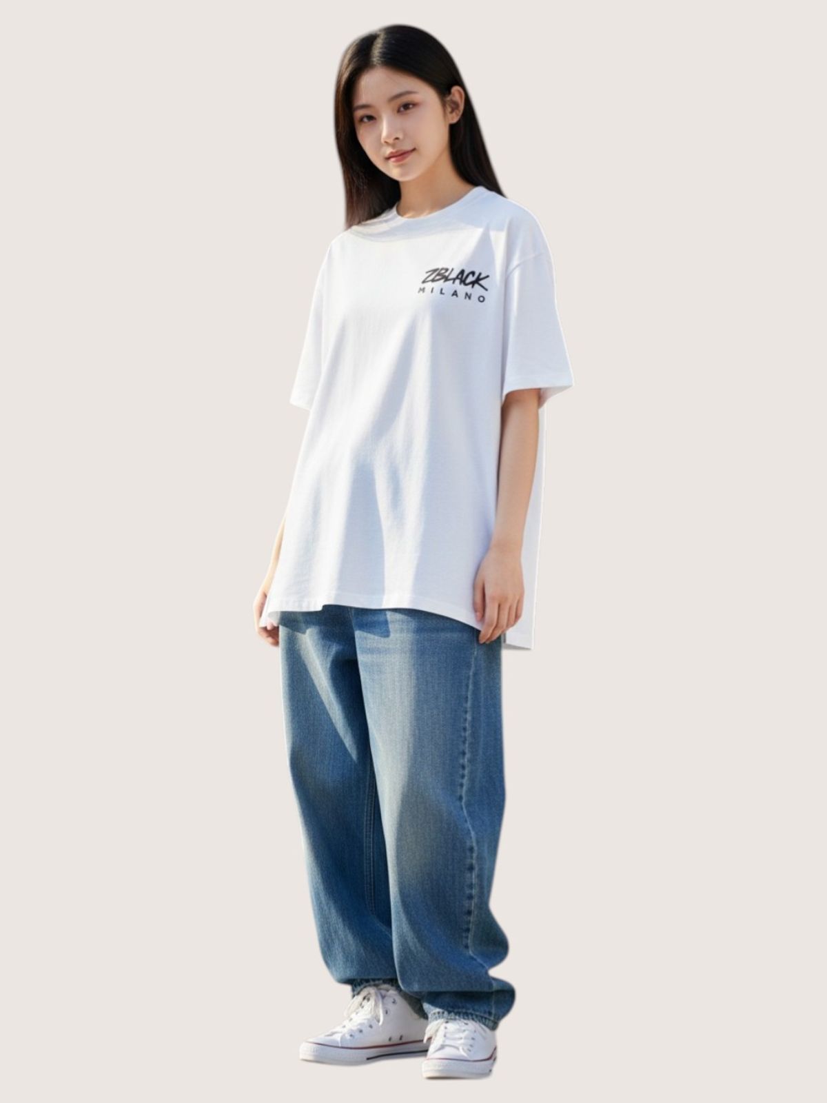 지블랙(ZBLACK) 밀라노 시그니쳐 반팔  티셔츠(CORAL RED)