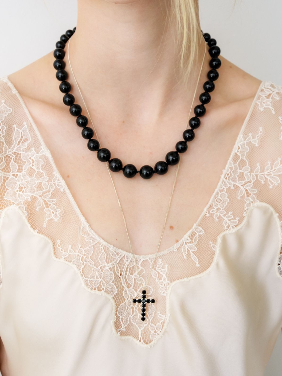 러브미몬스터(LOVE ME MONSTER) Big Wish Onyx Necklace (L261MNK010)