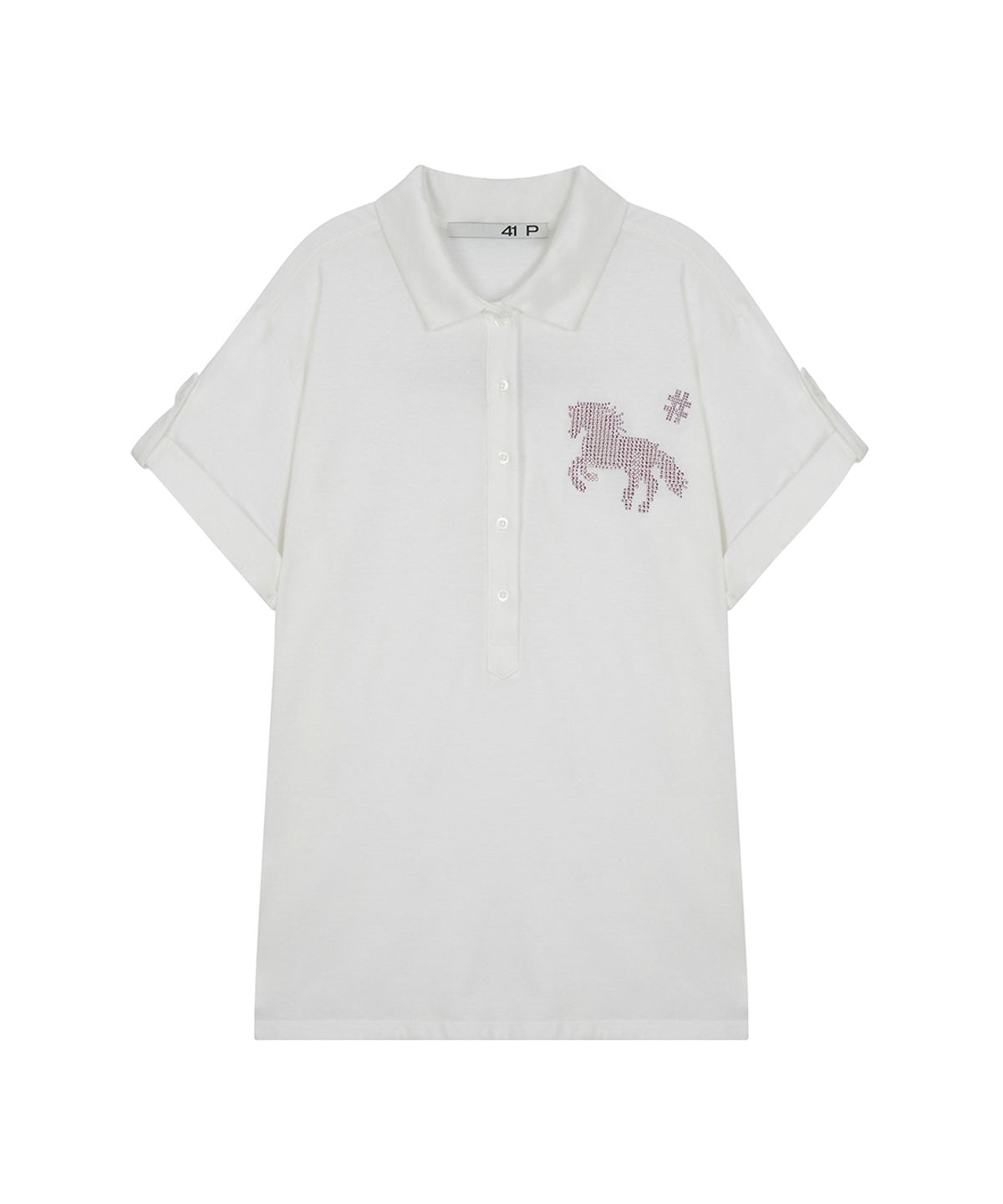 사일프레이(41PRAY) Horse Summer Polo Shirt / White