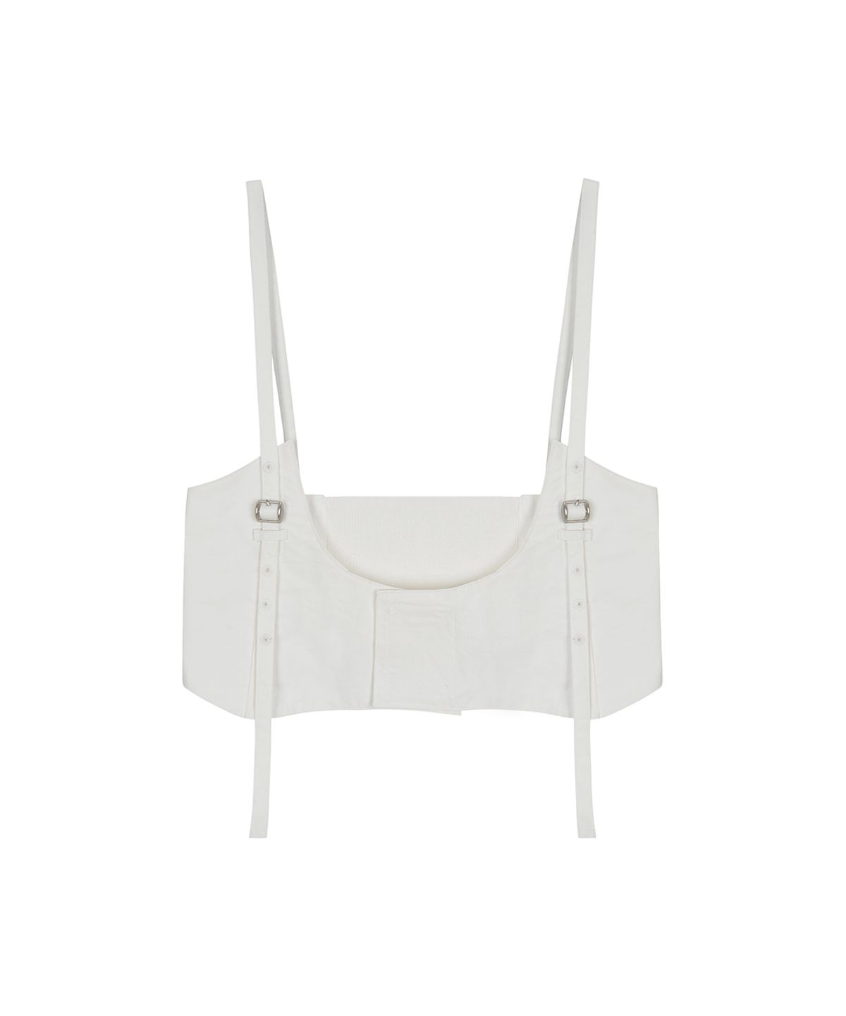 사일프레이(41PRAY) Corset Layered Sleeveless Top / White