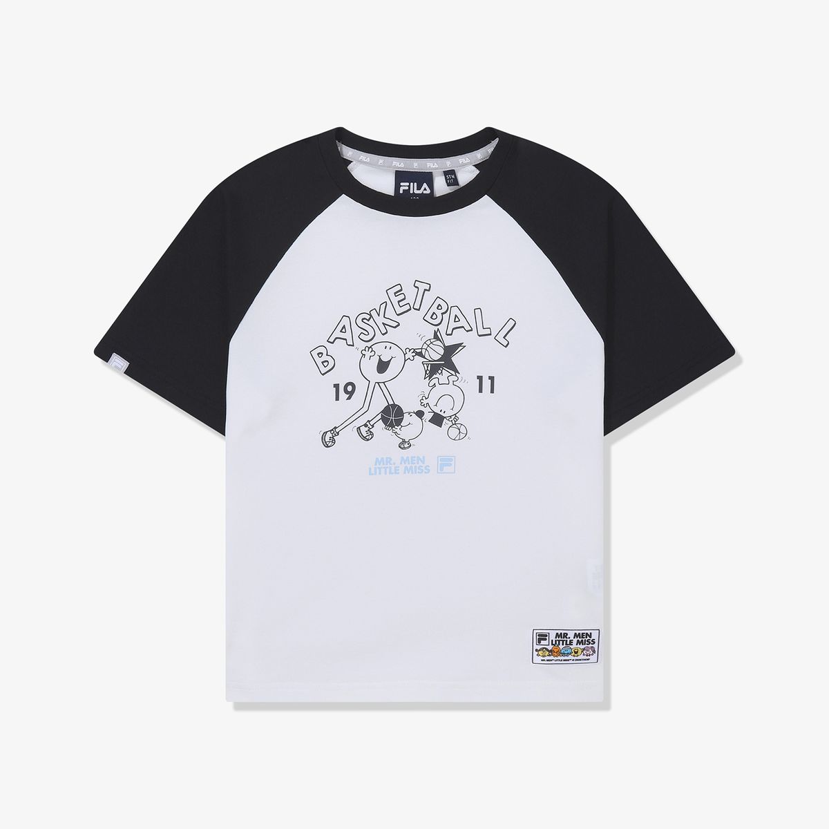 휠라 키즈(FILA KIDS) Drywave 미스터맨 리틀미스 라글란 티셔츠