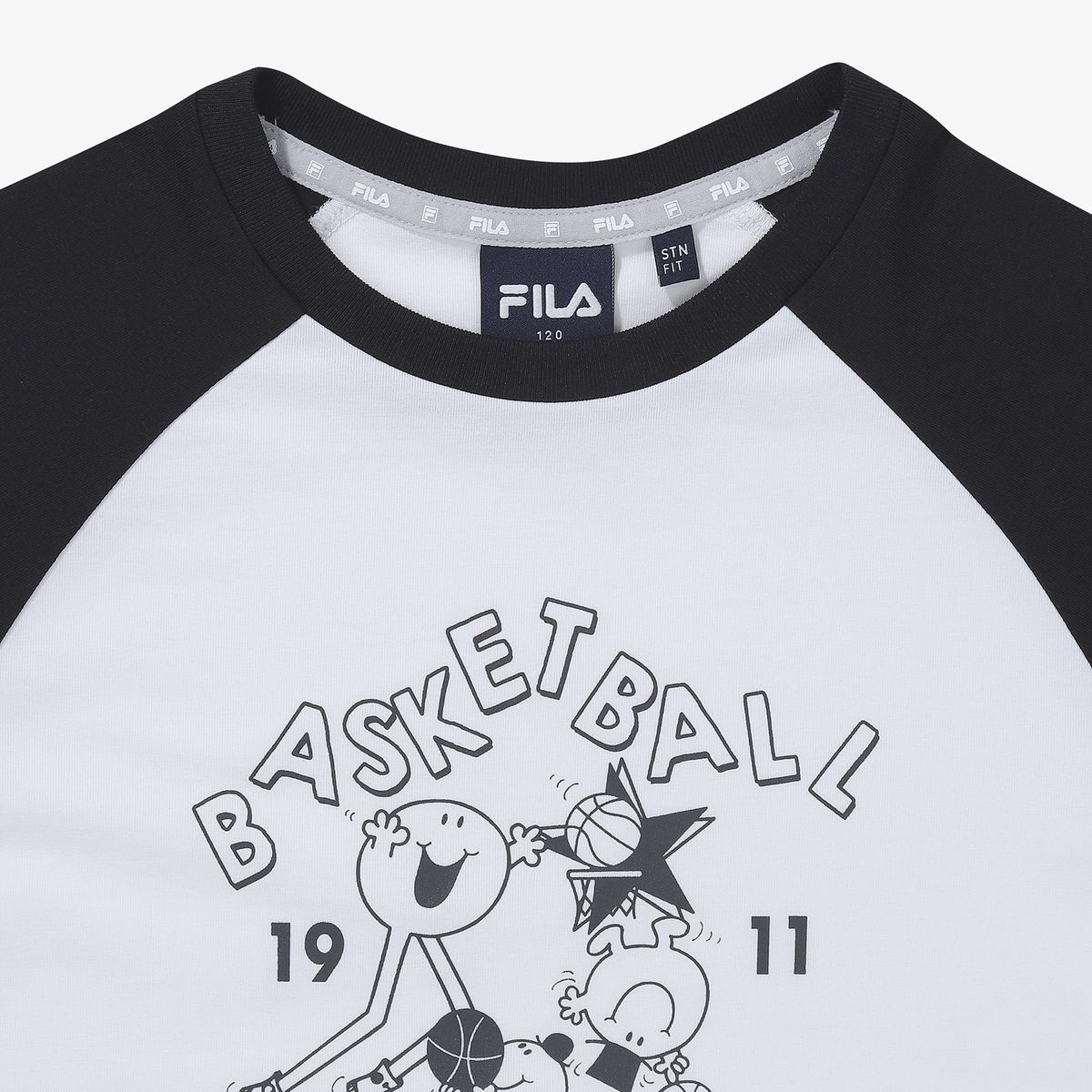 휠라 키즈(FILA KIDS) Drywave 미스터맨 리틀미스 라글란 티셔츠