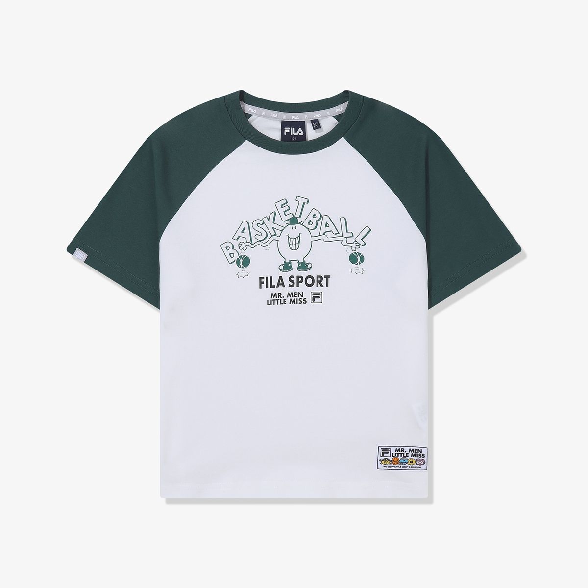 휠라 키즈(FILA KIDS) Drywave 미스터맨 리틀미스 라글란 티셔츠