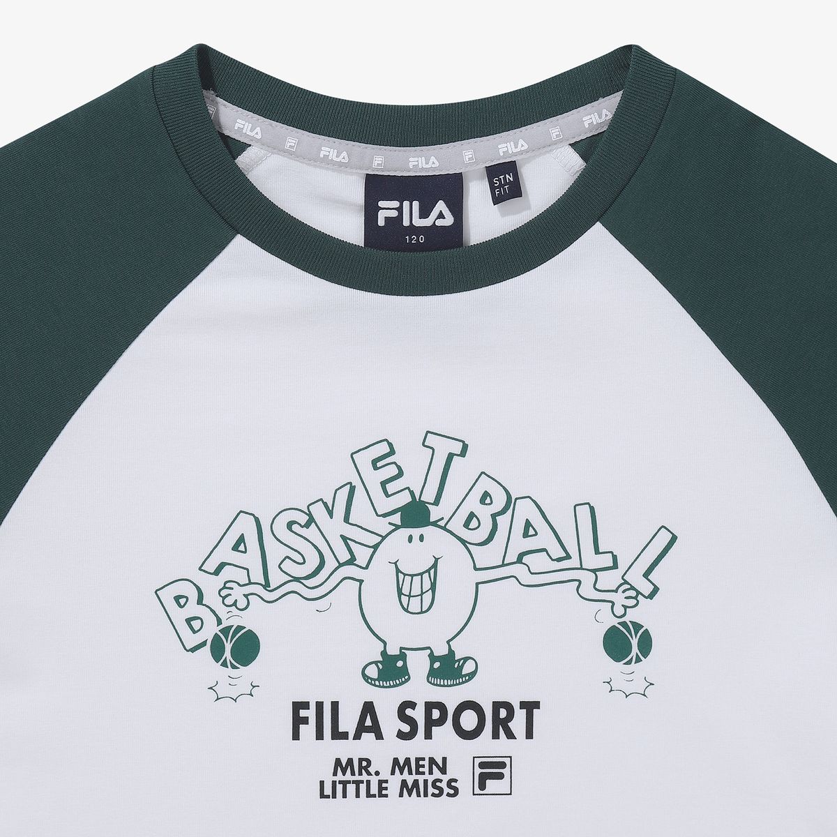 휠라 키즈(FILA KIDS) Drywave 미스터맨 리틀미스 라글란 티셔츠