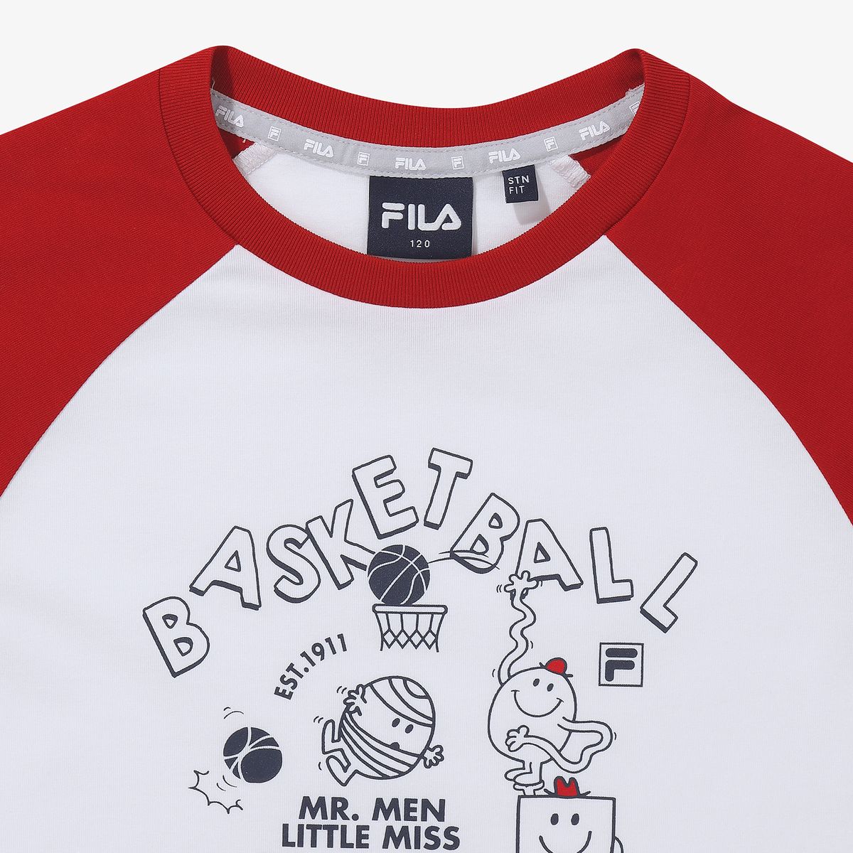 휠라 키즈(FILA KIDS) Drywave 미스터맨 리틀미스 라글란 티셔츠