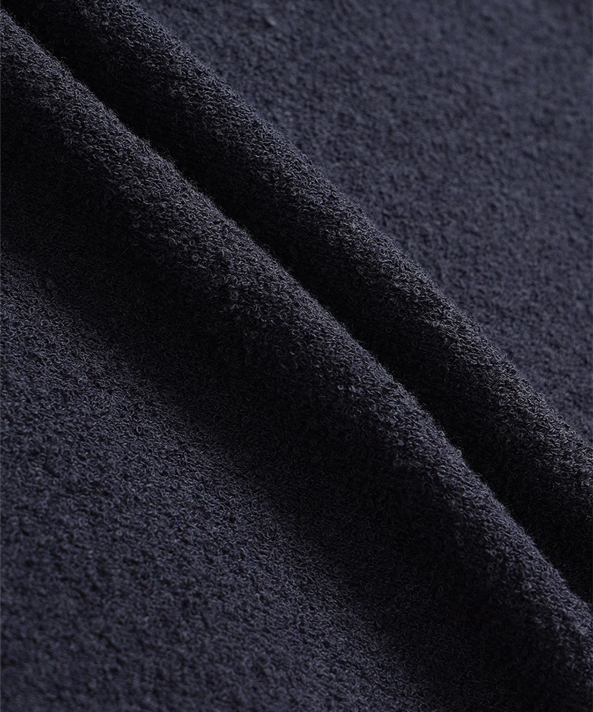 테일던(TAILDERN) Dickie Short Sleeve Boucle Yarn Knit Polo Shirts Navy