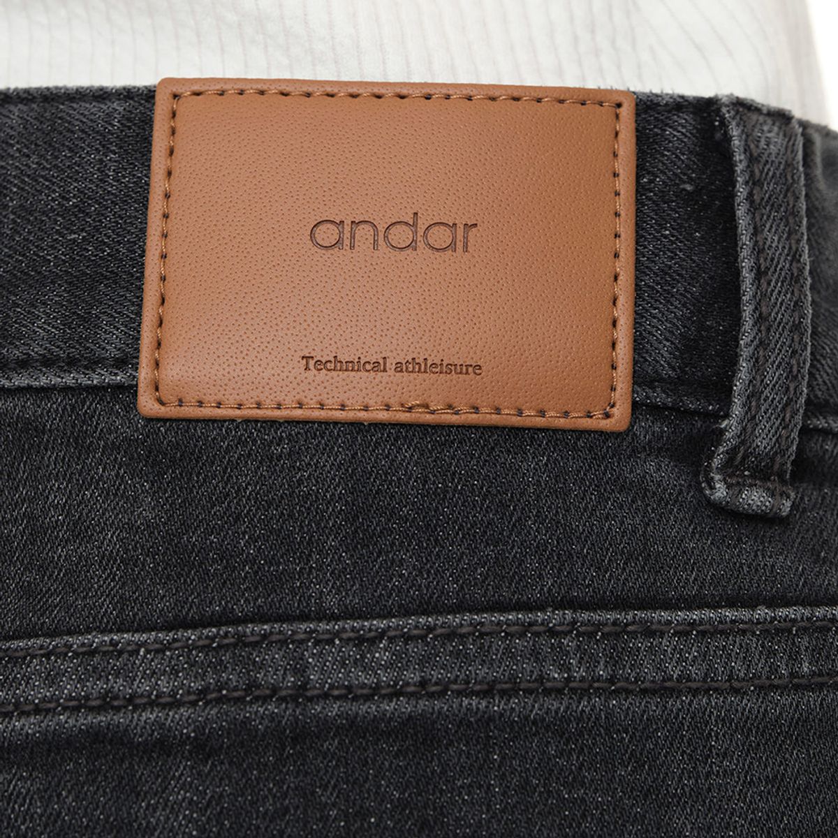 안다르(ANDAR) 에어데님 와이드 커브드 그레이진
