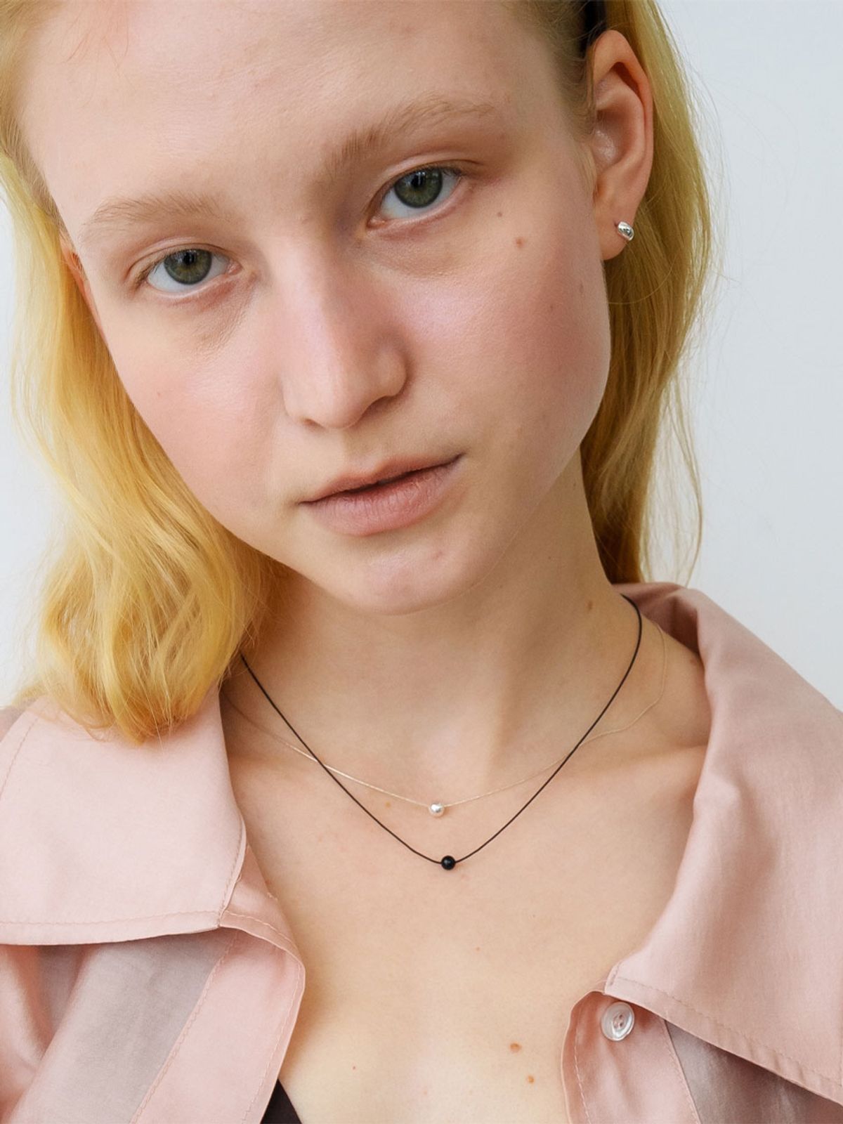 러브미몬스터(LOVE ME MONSTER) Tiny Gem Strap Necklace_2COL (L261MNK050)