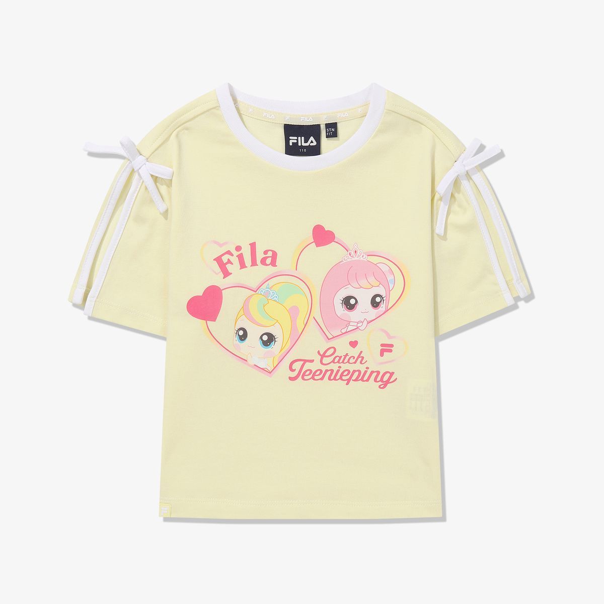 휠라 키즈(FILA KIDS) 프린세스 캐치! 티니핑 소매트임 티셔츠