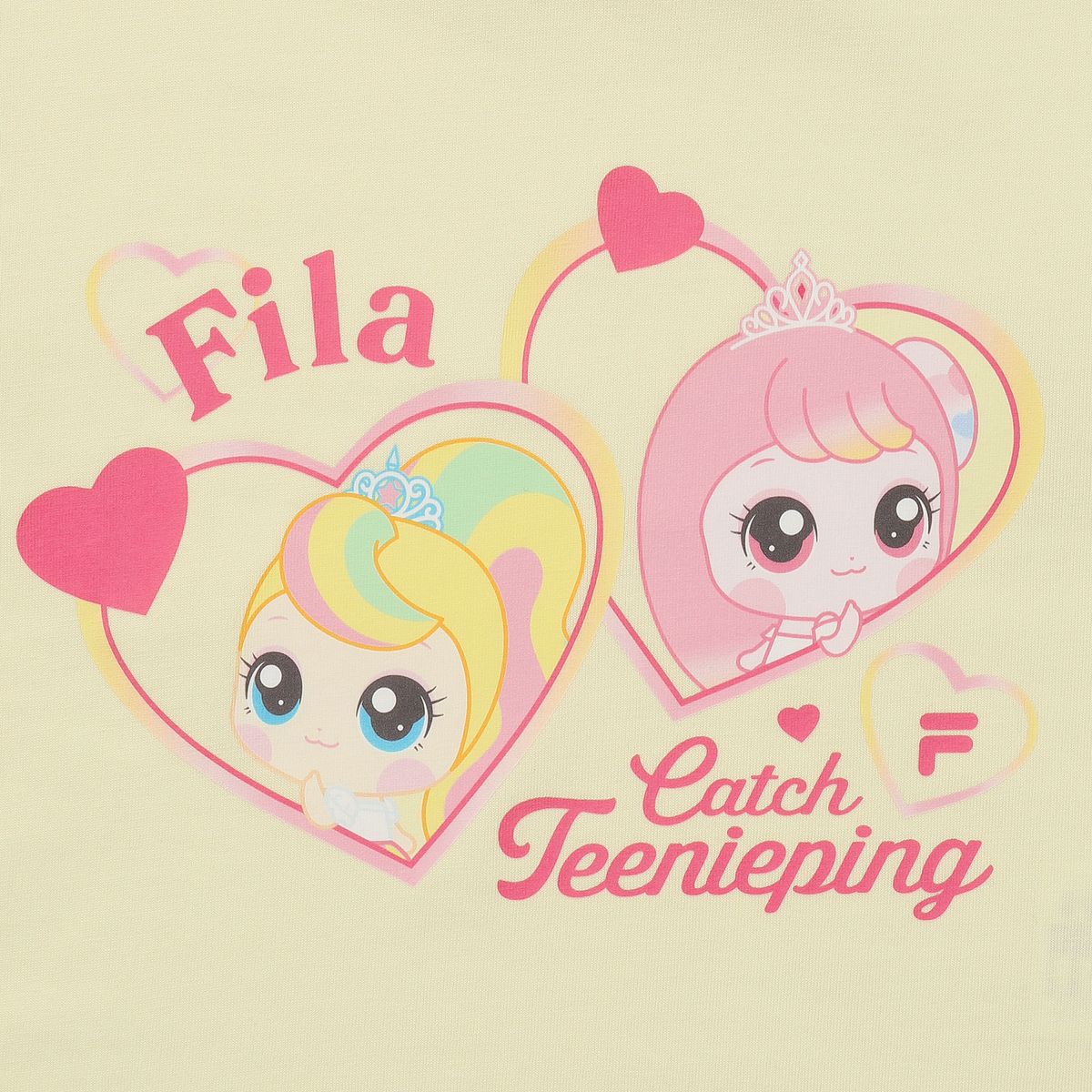 휠라 키즈(FILA KIDS) 프린세스 캐치! 티니핑 소매트임 티셔츠