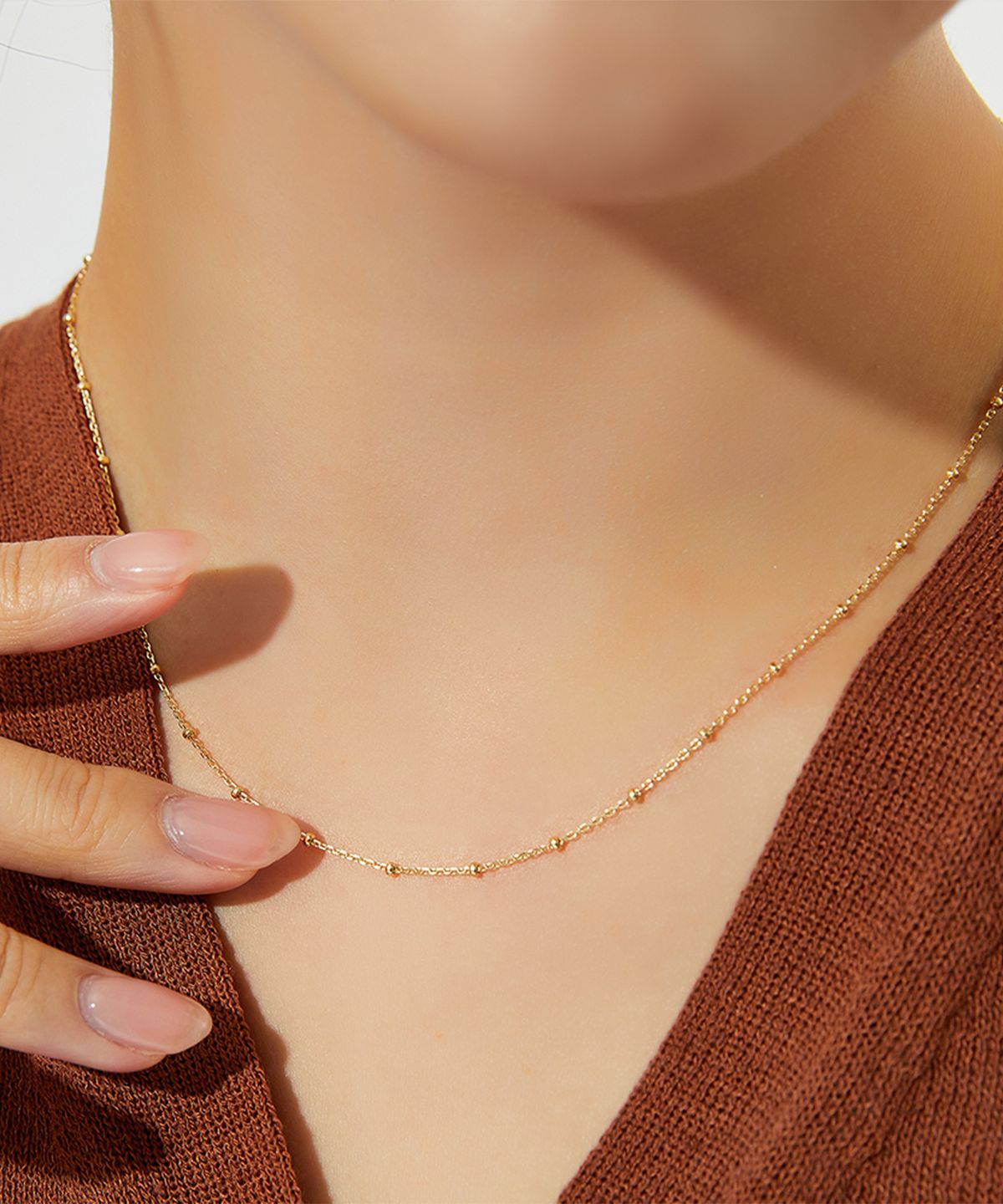 엘렌쥬얼리(HELENE JEWELRY) 14K 18K 각줄 루루 체인 금 목걸이