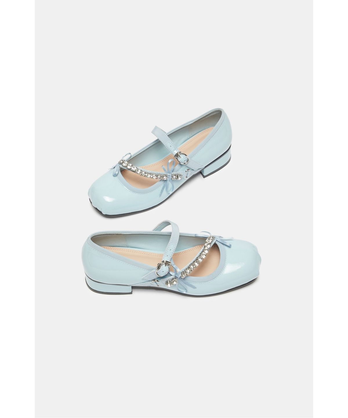 슈콤마보니(SUECOMMA BONNIE) Jewelry mary-jane flats(blue)_DG1DS26013BLU