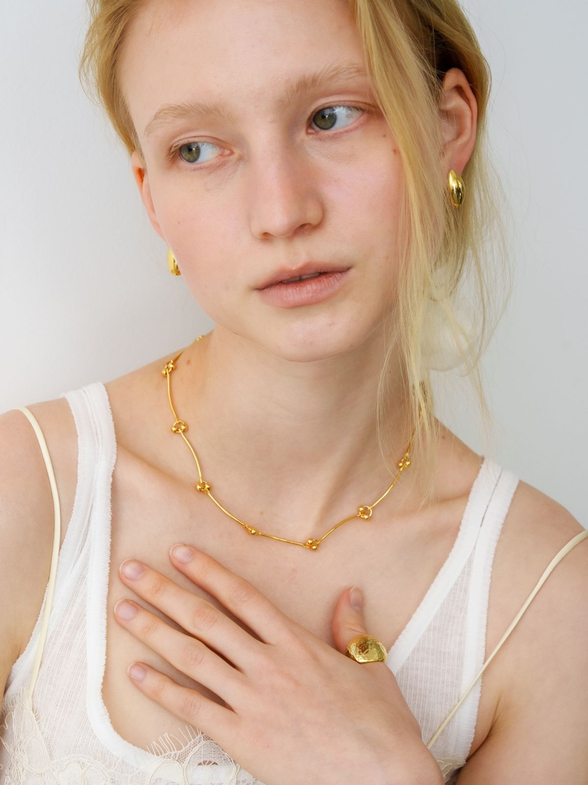 러브미몬스터(LOVE ME MONSTER) Two Ball Link Chain Necklace (L261MNK160)
