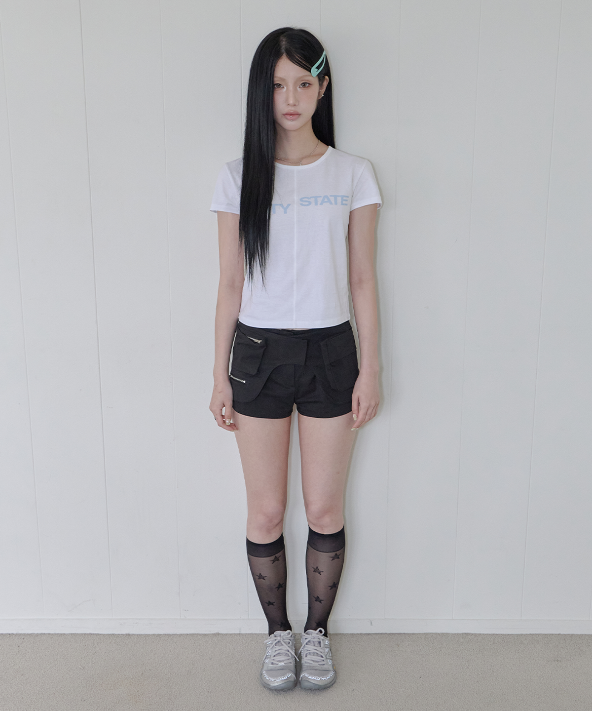 사일프레이(41PRAY) Multi-Pocket Utility  Shorts / Black