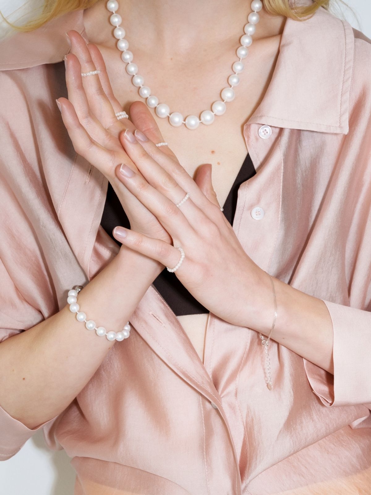 러브미몬스터(LOVE ME MONSTER) Big Wish Pearl Bracelet_2COL (L261MBC020)
