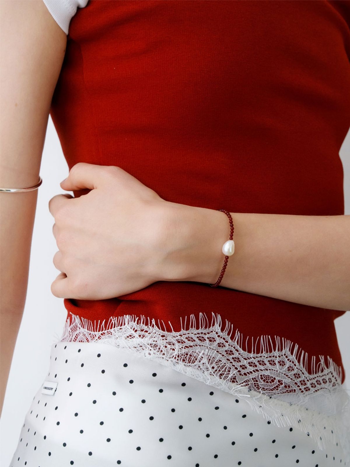 러브미몬스터(LOVE ME MONSTER) Natural Gem And Pearl Bracelet_2COL (L261MBC030)