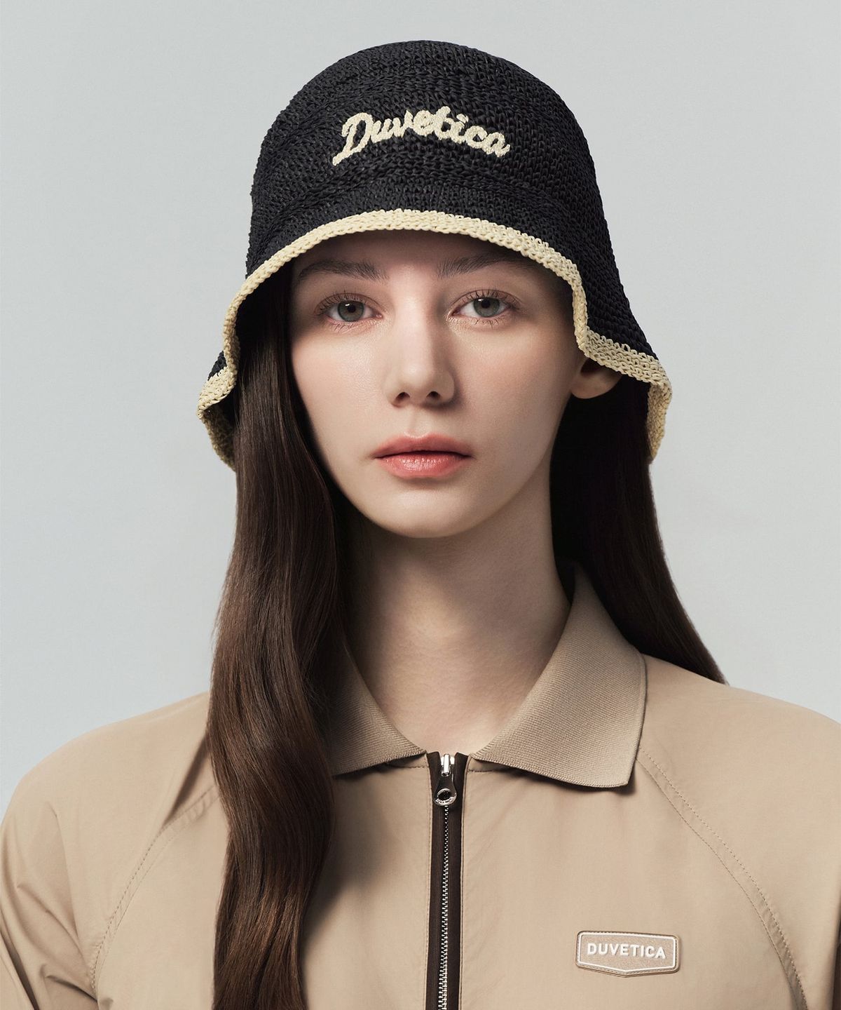 듀베티카(DUVETICA) 포살토 라피아(블랙)(여성 햇)