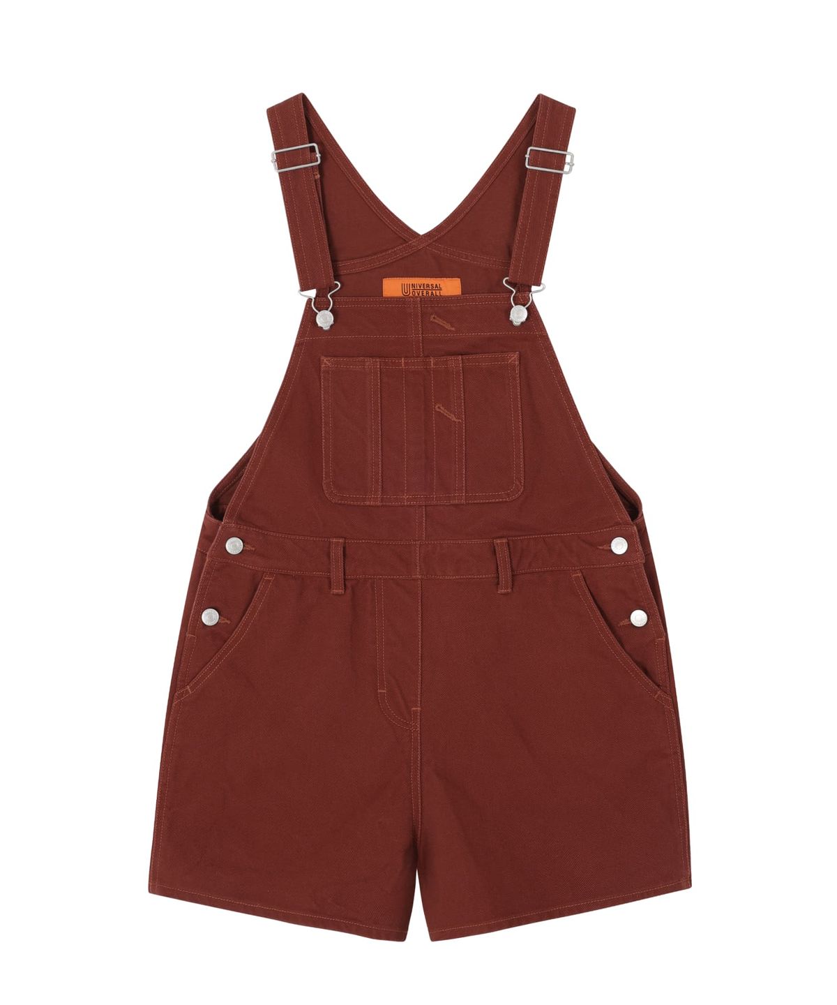 유니버셜 오버롤(UNIVERSAL OVERALL) WORKERS OVERALL SHORTS BURGUNDY
